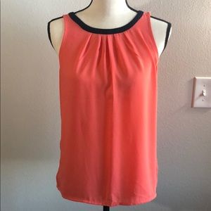 The Limited Navy & Orange Tank